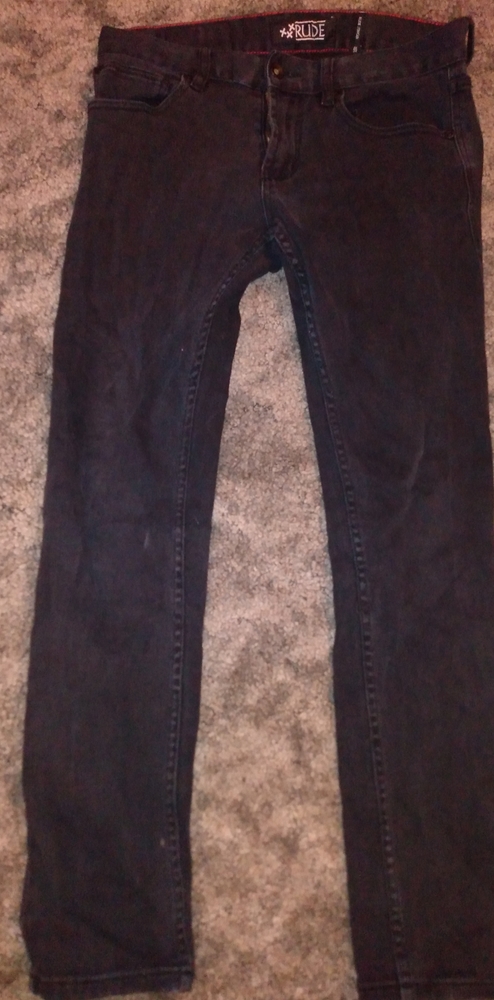 Rude hot topic LIKE NEW black skinny jeans 32/ 30 a bit stretchy no flaws